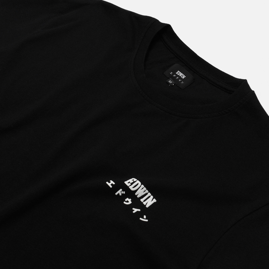 Мужская футболка Edwin Edwin Logo Chest Black Garment Washed