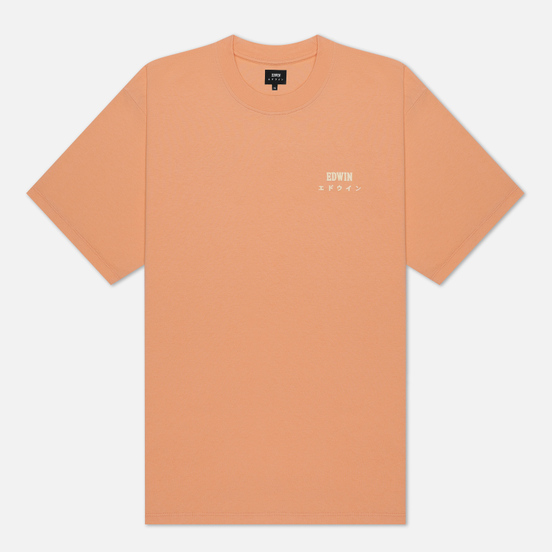 Мужская футболка Edwin Edwin Logo Chest Cantaloupe Garment Wash