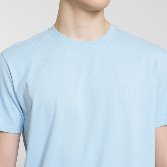 Мужская футболка Edwin Edwin Logo Chest Coole Blue Garment Washed
