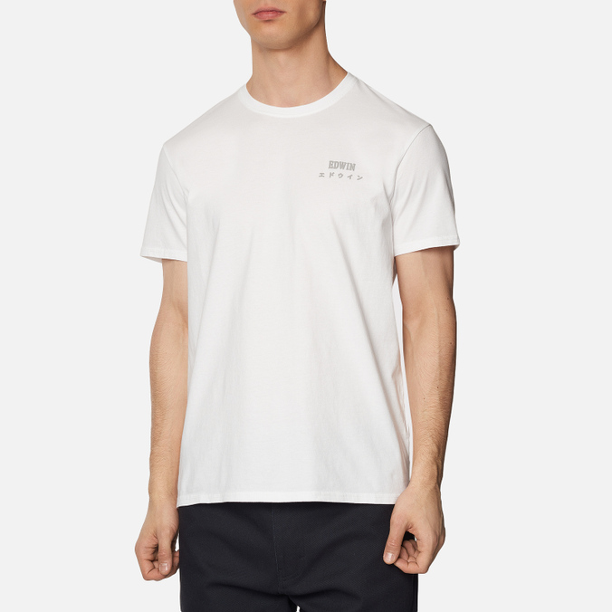 Мужская футболка Edwin, цвет белый, размер S I026690.02.67 Edwin Logo Chest - фото 3