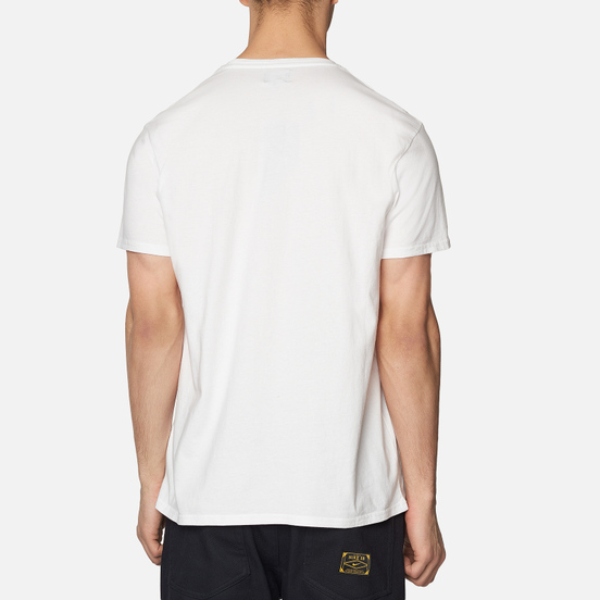 Мужская футболка Edwin Edwin Logo Chest White Garment Washed