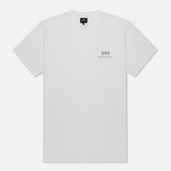Мужская футболка Edwin Edwin Logo Chest White Garment Washed