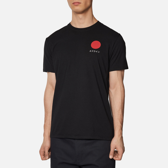 Мужская футболка Edwin Japanese Sun Black Garment Washed