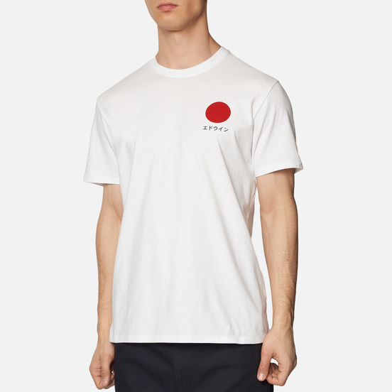 Мужская футболка Edwin Japanese Sun White Garment Washed