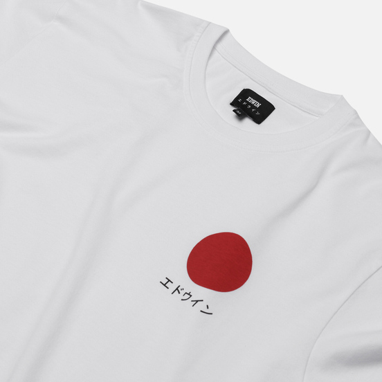 Мужская футболка Edwin Japanese Sun White Garment Washed