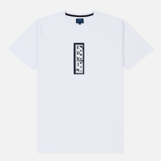 Мужская футболка Edwin Signboard White Garment Washed