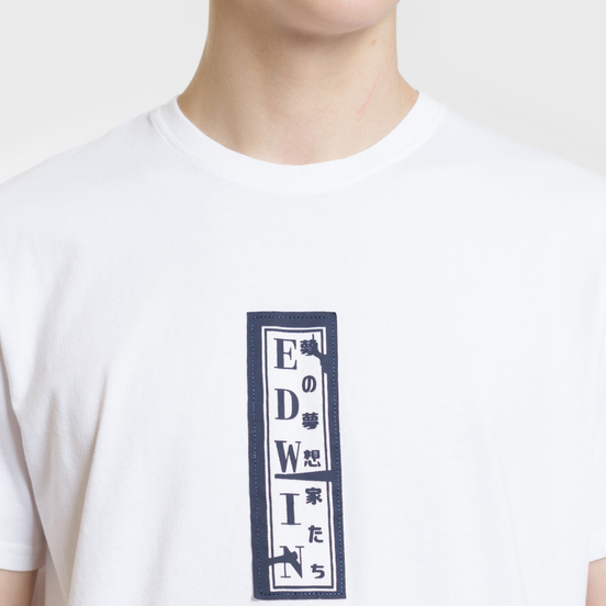 Мужская футболка Edwin Signboard White Garment Washed