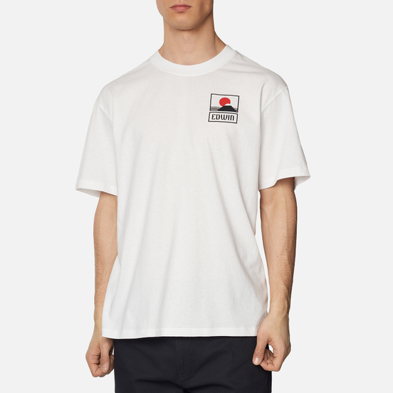 Мужская футболка Edwin Sunset On Mount Fuji White Garment Washed