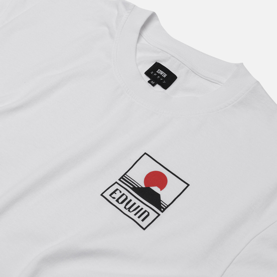 Мужская футболка Edwin Sunset On Mount Fuji White Garment Washed