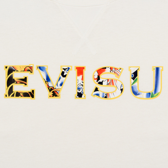 Мужская футболка Evisu Carp Pattern All Over Printed Daicock Off White
