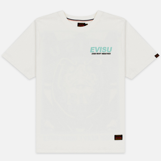 Мужская футболка Evisu Daruma Poster Printed Off White