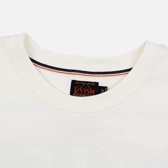Мужская футболка Evisu Daruma Poster Printed Off White
