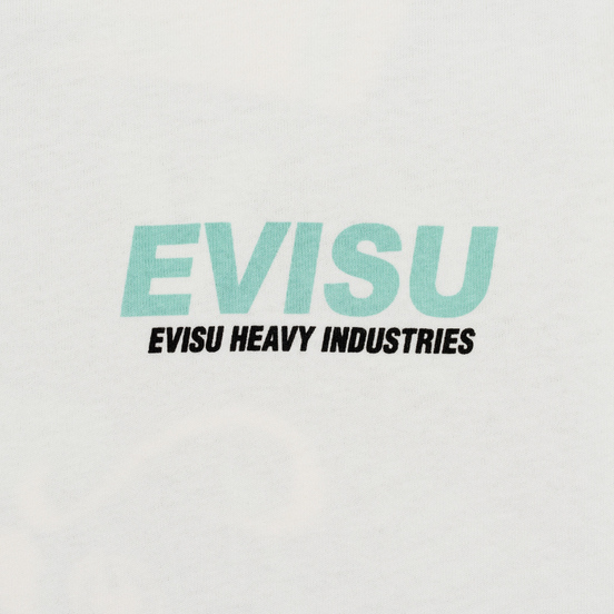 Мужская футболка Evisu Daruma Poster Printed Off White