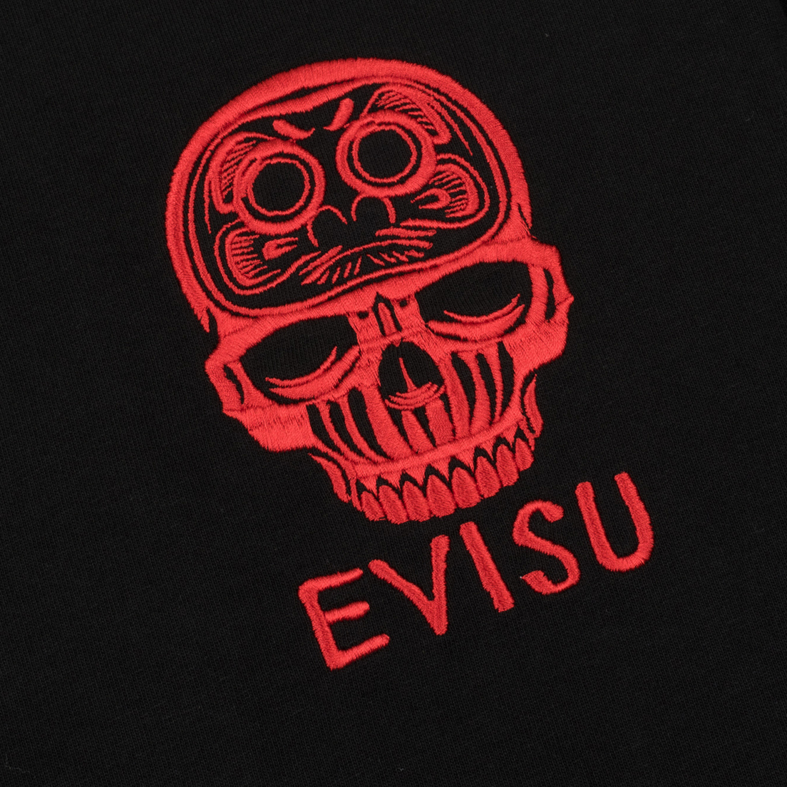Evisu Мужская футболка Daruma Skull Embroidered