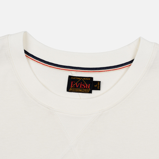 Мужская футболка Evisu Digital Printed Carp Pattern Off White