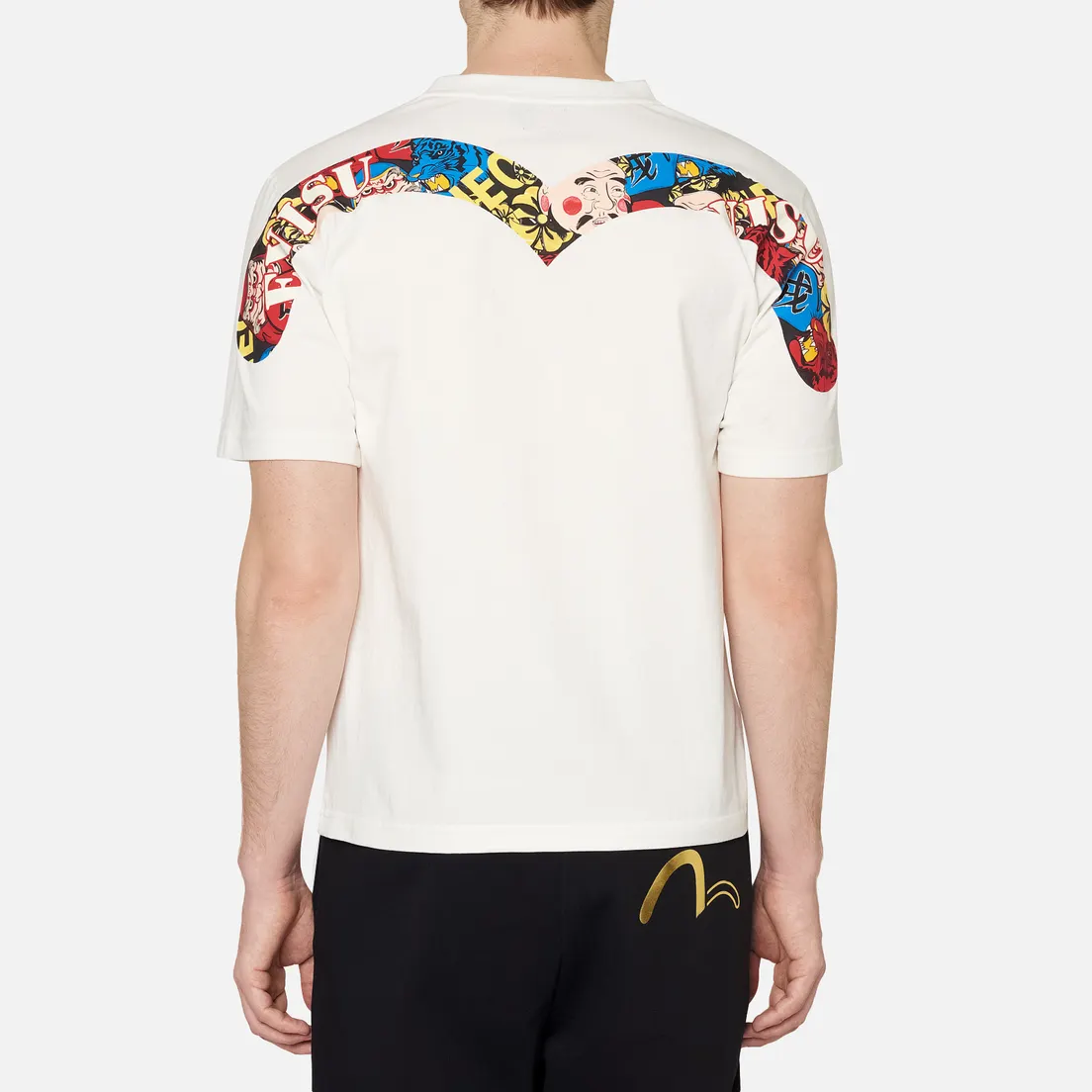 Evisu Мужская футболка Evergreen Daruma Godhead Tiger All Over Printed