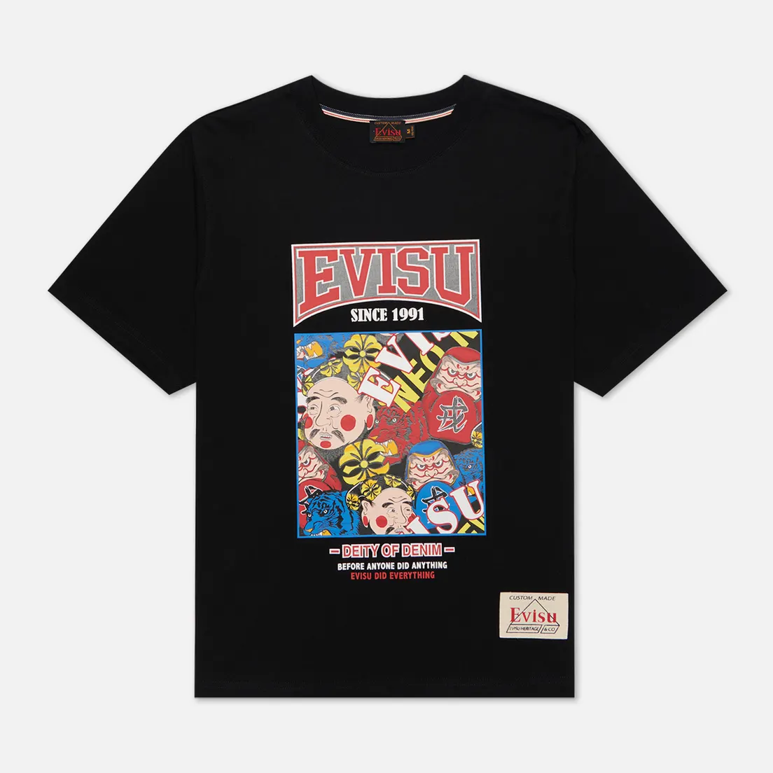 Evisu Мужская футболка Evergreen Godhead Tiger Graphic Printed
