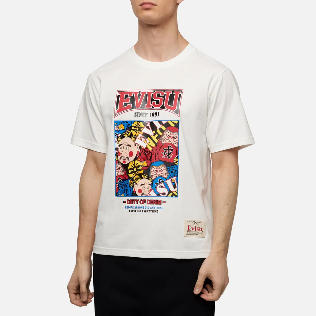 Evisu Мужская футболка Evergreen Godhead Tiger Graphic Printed