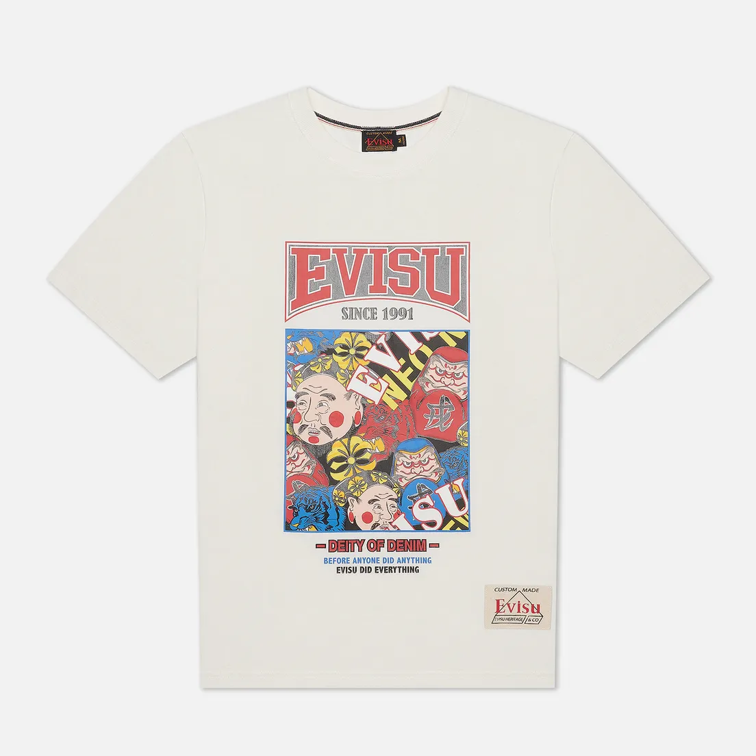 Evisu Мужская футболка Evergreen Godhead Tiger Graphic Printed