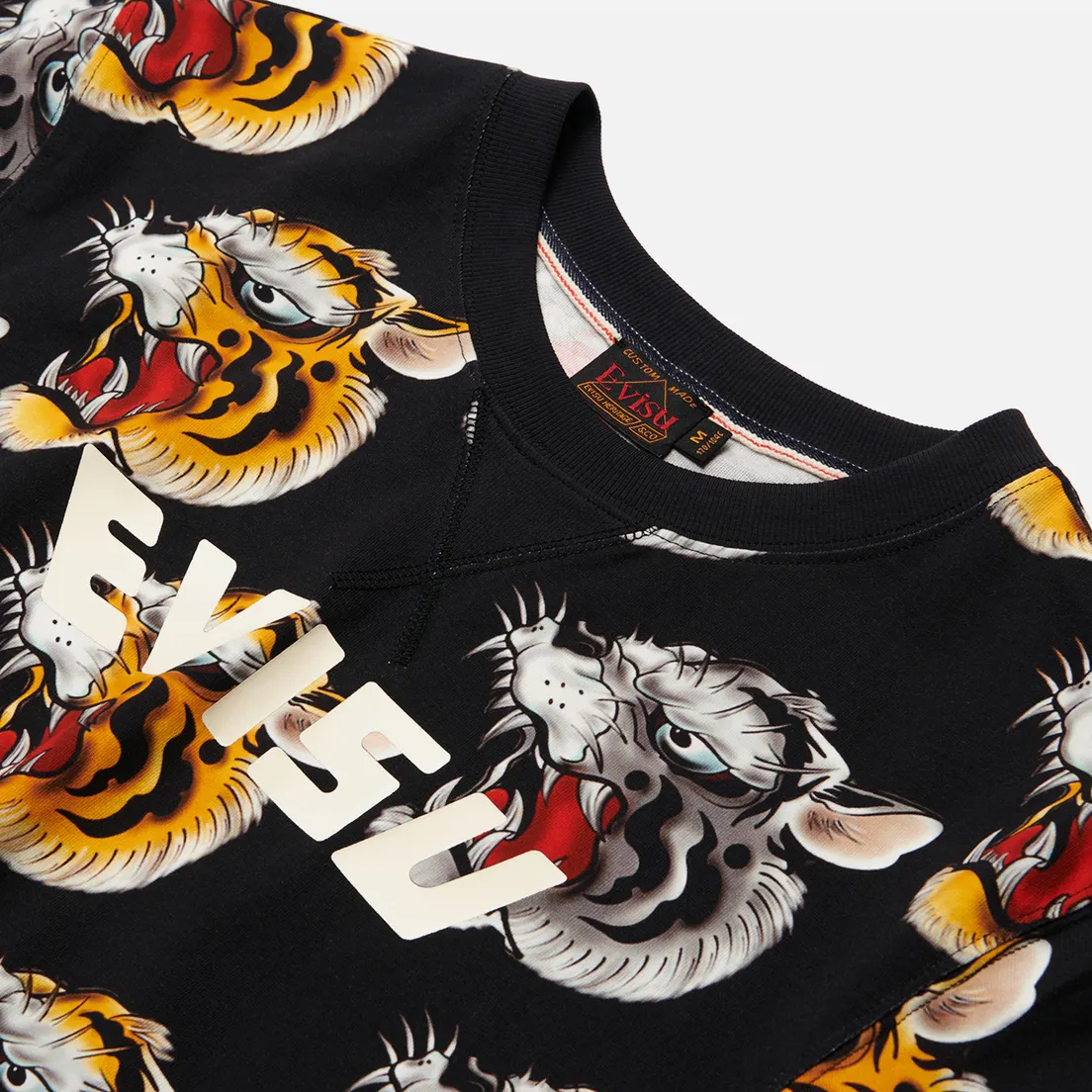 Evisu Мужская футболка Evergreen Tiger Head All Over Printed