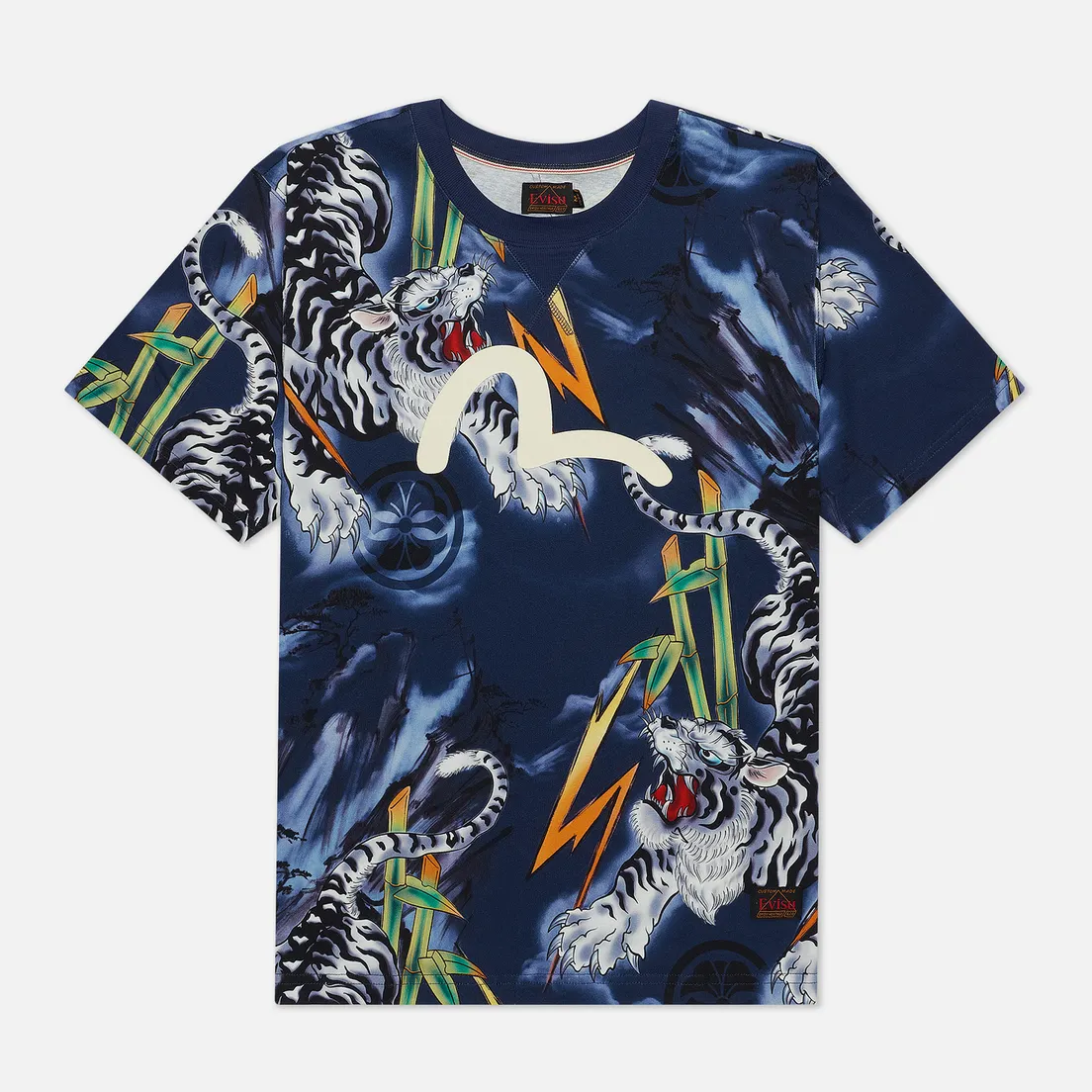 Evisu Мужская футболка Evergreen Tiger Landscape All Over Printed