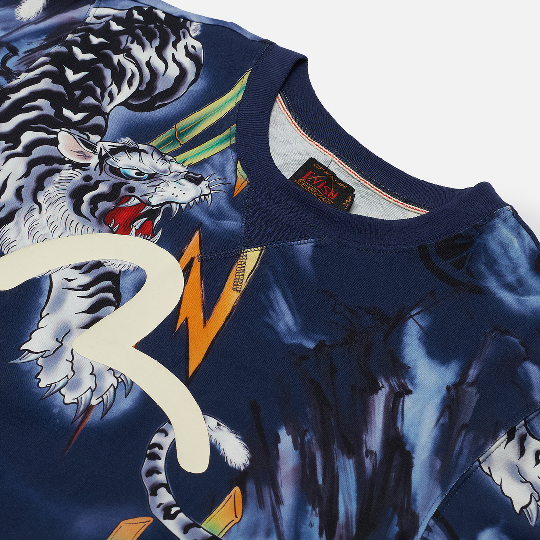 Evisu Мужская футболка Evergreen Tiger Landscape All Over Printed
