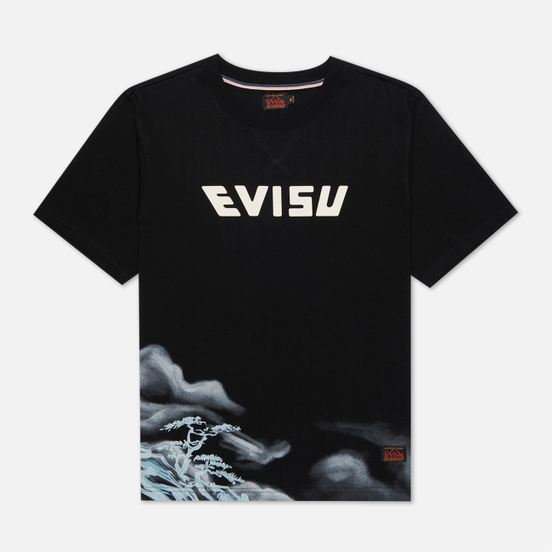 Мужская футболка Evisu Evergreen Tiger Landscape Digital Printed Black