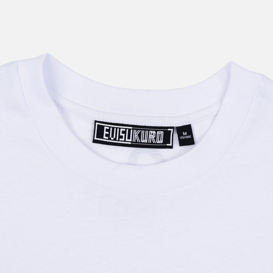 Мужская футболка Evisu Evisu Multicolor Graffiti Patchwork Bright White