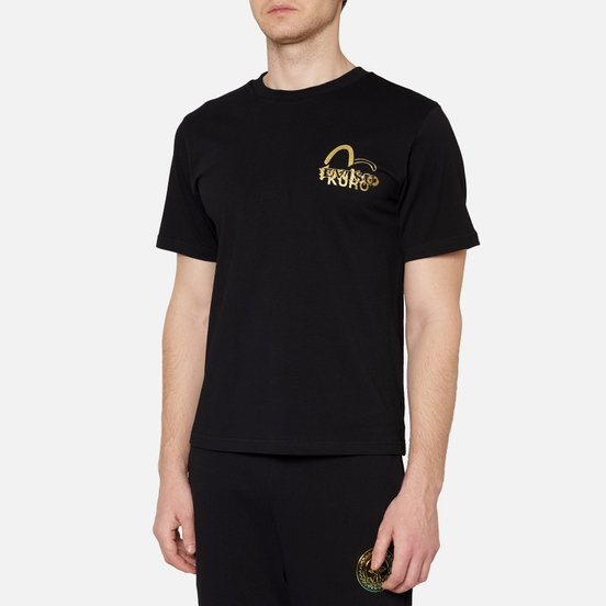 Мужская футболка Evisu Evisukuro Calligraphy & Hannya Black