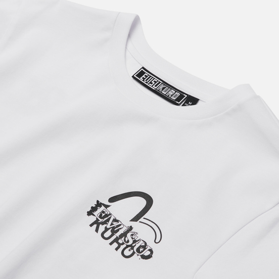 Мужская футболка Evisu Evisukuro Calligraphy & Hannya Bright White