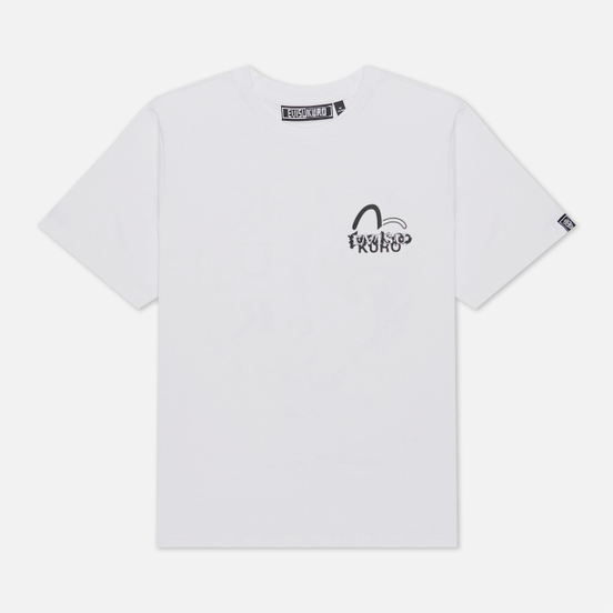 Мужская футболка Evisu Evisukuro Calligraphy & Hannya Bright White