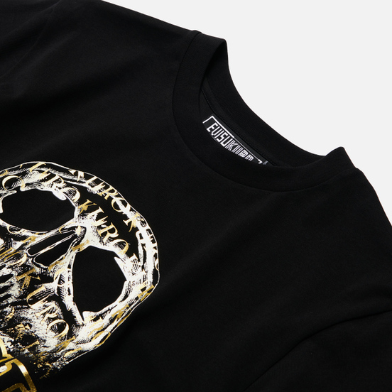 Мужская футболка Evisu Evisukuro Calligraphy & Hannya Garment Wash Black