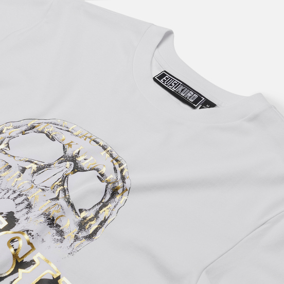 Мужская футболка Evisu Evisukuro Calligraphy & Hannya Garment Wash White