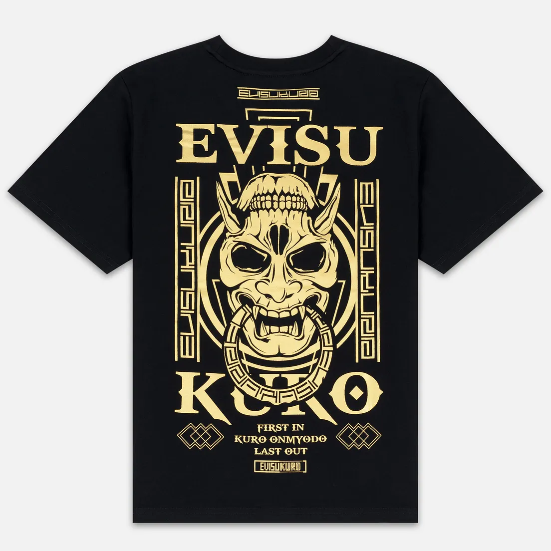Evisu Мужская футболка Evisukuro Hannya Ring & Labyrinth Pillars