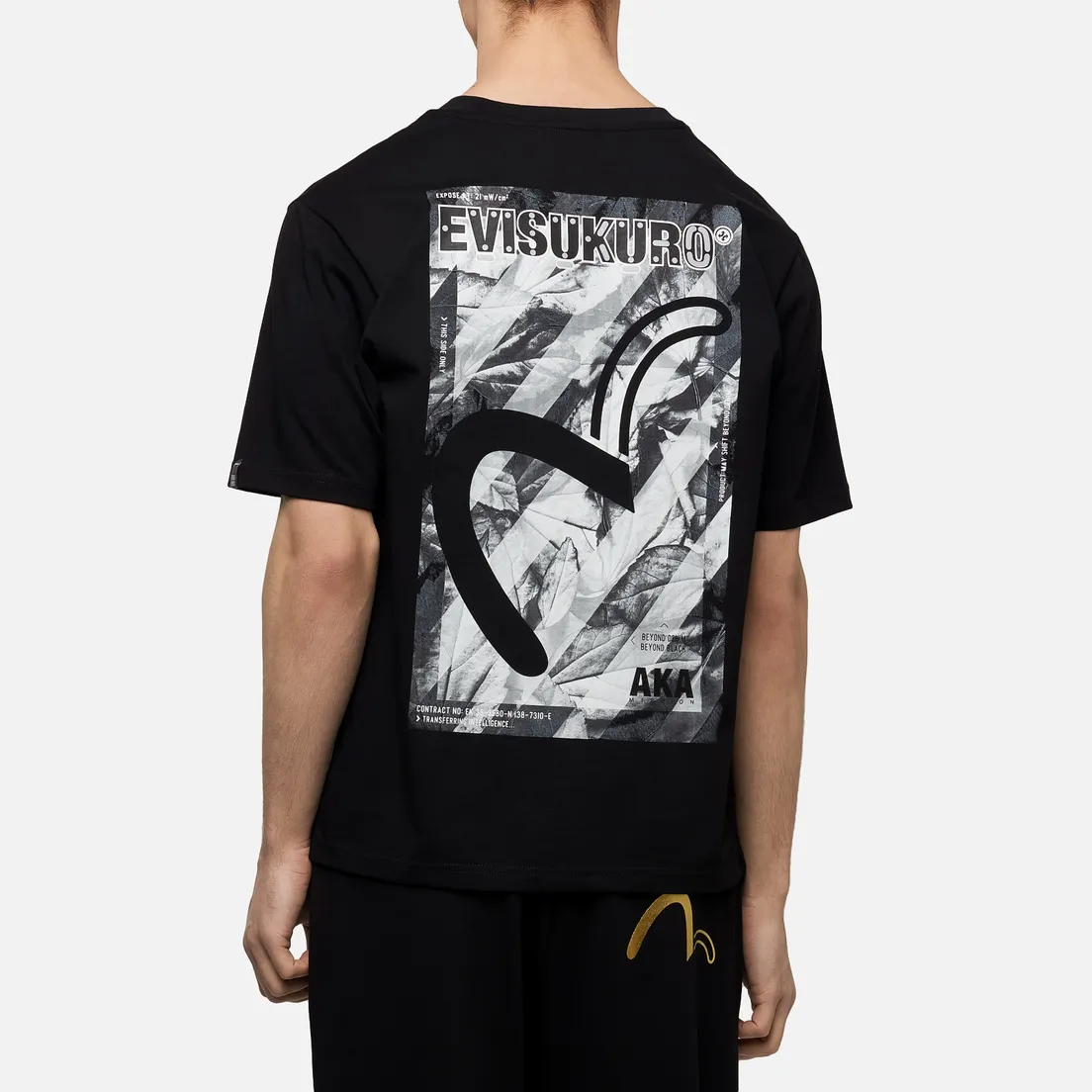 Evisu Мужская футболка Evisukuro Illusive Leaves Seagull