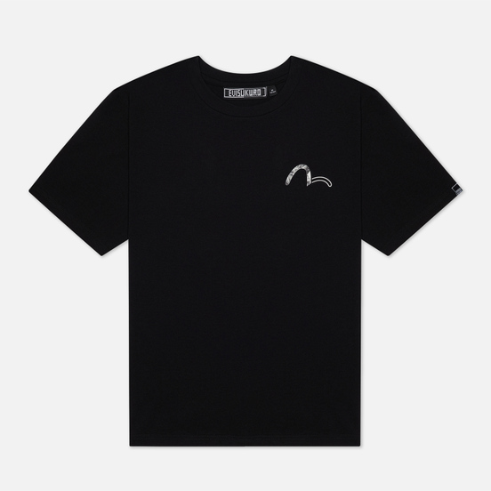 Мужская футболка Evisu Evisukuro Illusive Leaves Seagull Black