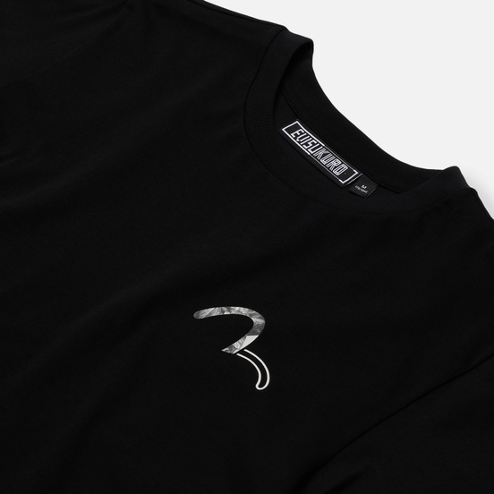 Мужская футболка Evisu Evisukuro Illusive Leaves Seagull Black