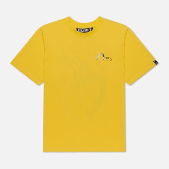 Мужская футболка Evisu Evisukuro Illusive Leaves Seagull Sport Yellow