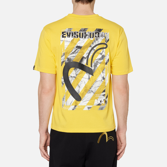 Мужская футболка Evisu Evisukuro Illusive Leaves Seagull Sport Yellow
