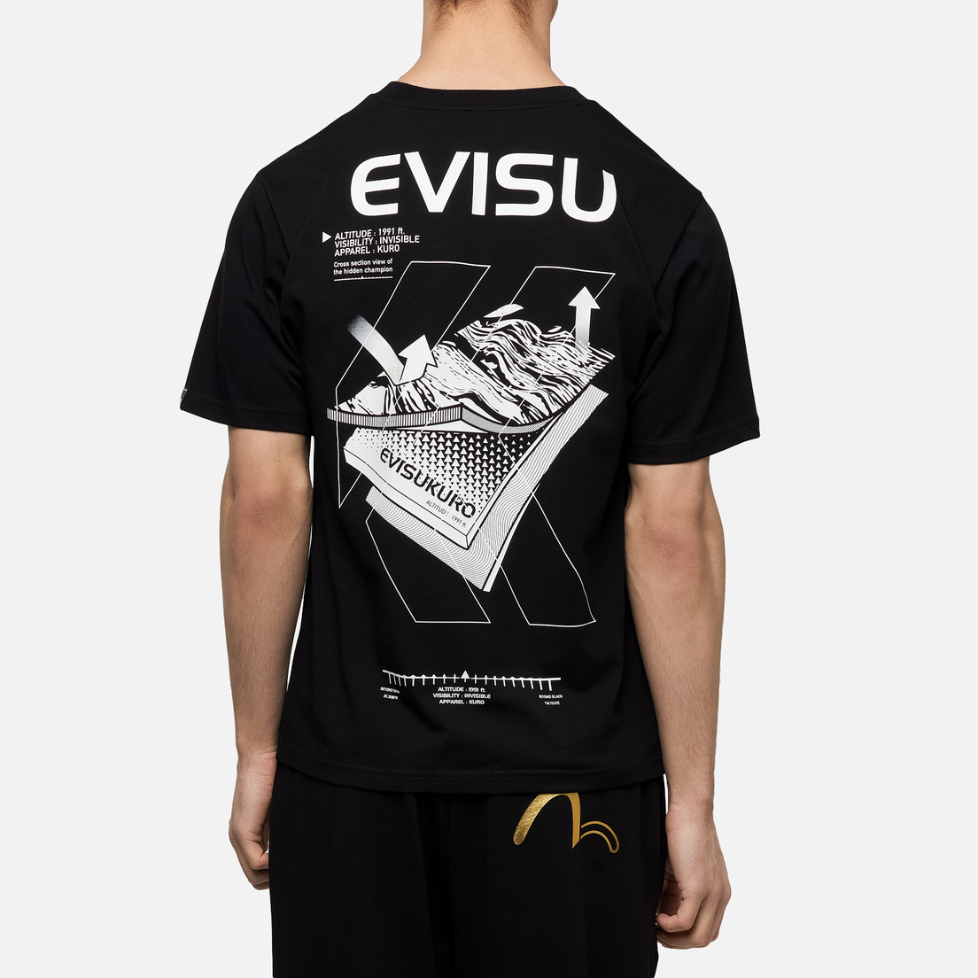 Evisu Мужская футболка Evisukuro Mountain Layer