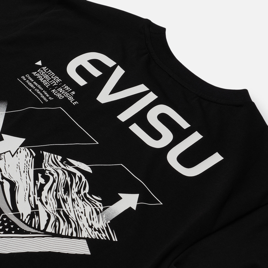 Мужская футболка Evisu Evisukuro Mountain Layer Black