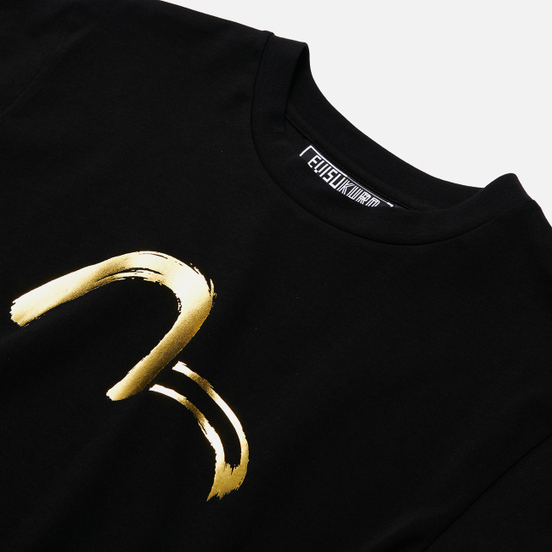 Мужская футболка Evisu Evisukuro Seagull & Hannya Garment Wash Black