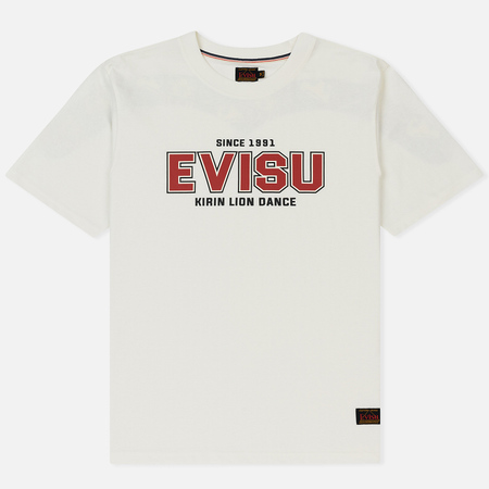 Мужская футболка Evisu Heritage Daruma All Over Printed Top Daicock Off White