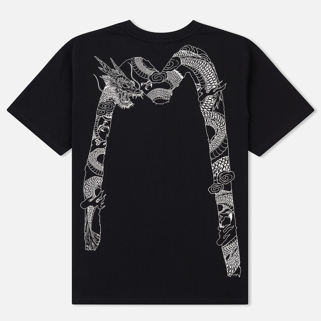 Evisu Мужская футболка Heritage Dragon Dicock Foil Printed