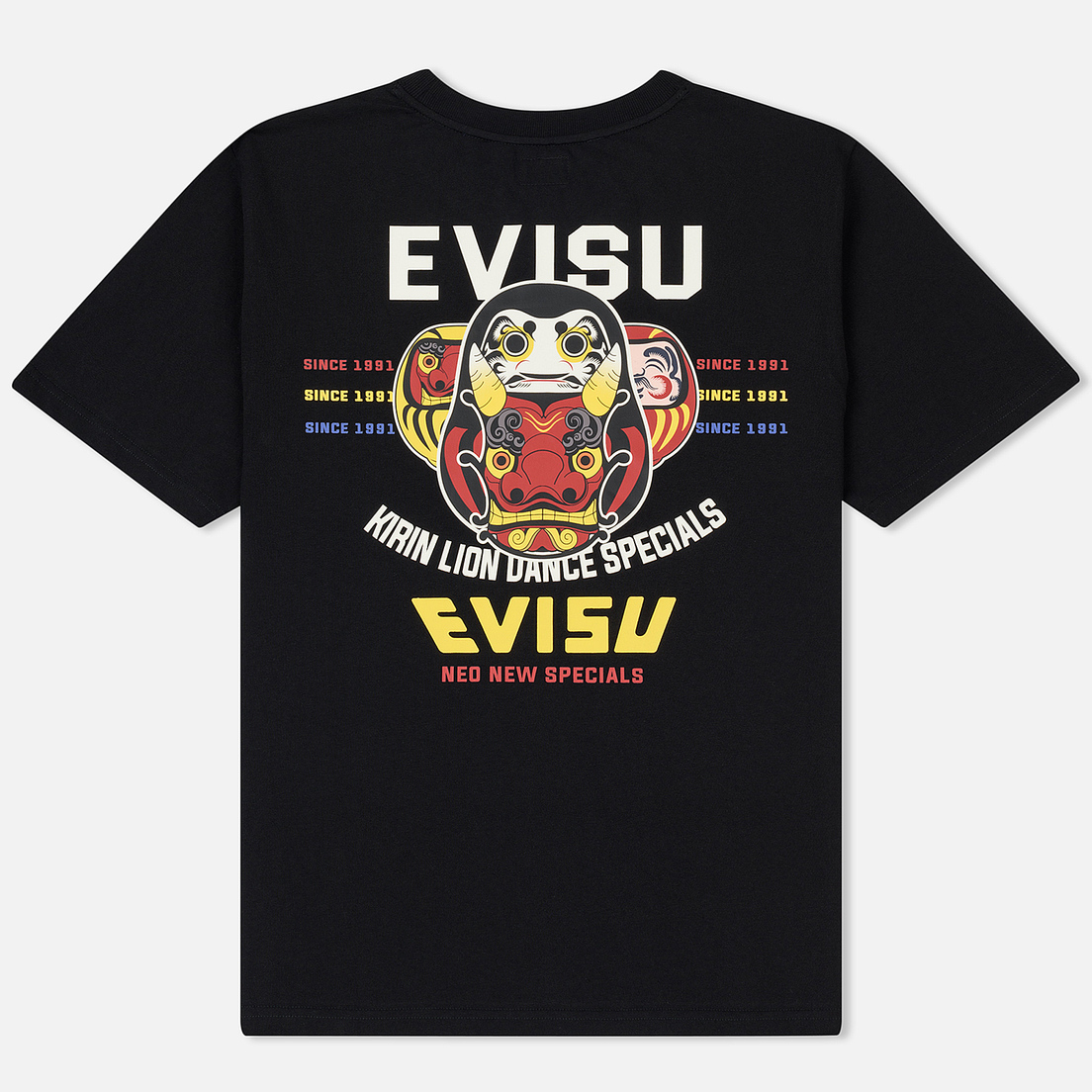 Evisu Мужская футболка Heritage Kirin Lion Dance Daruma Printed