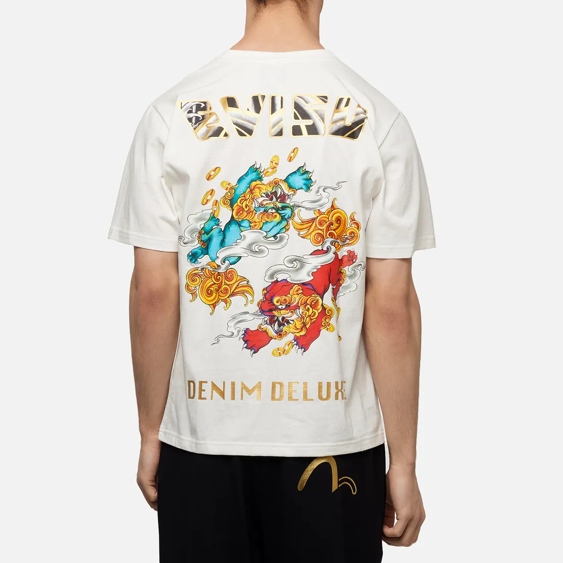Evisu Мужская футболка Heritage Kirin Lion Logo Digital Printed