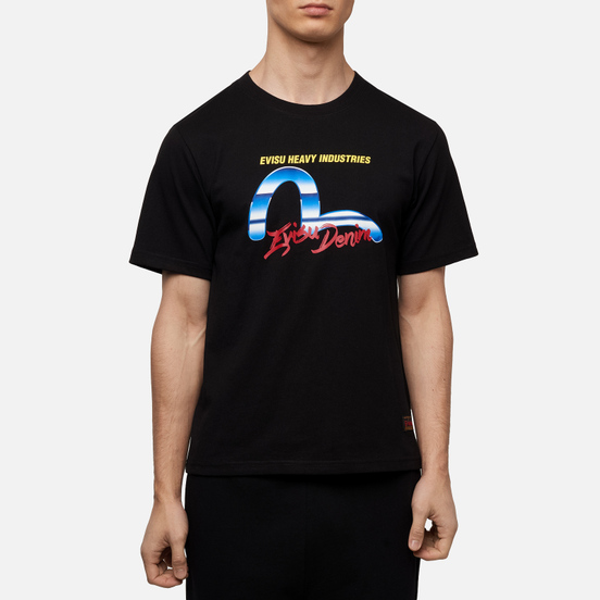 Мужская футболка Evisu Heritage Seagull Digital Printed Black