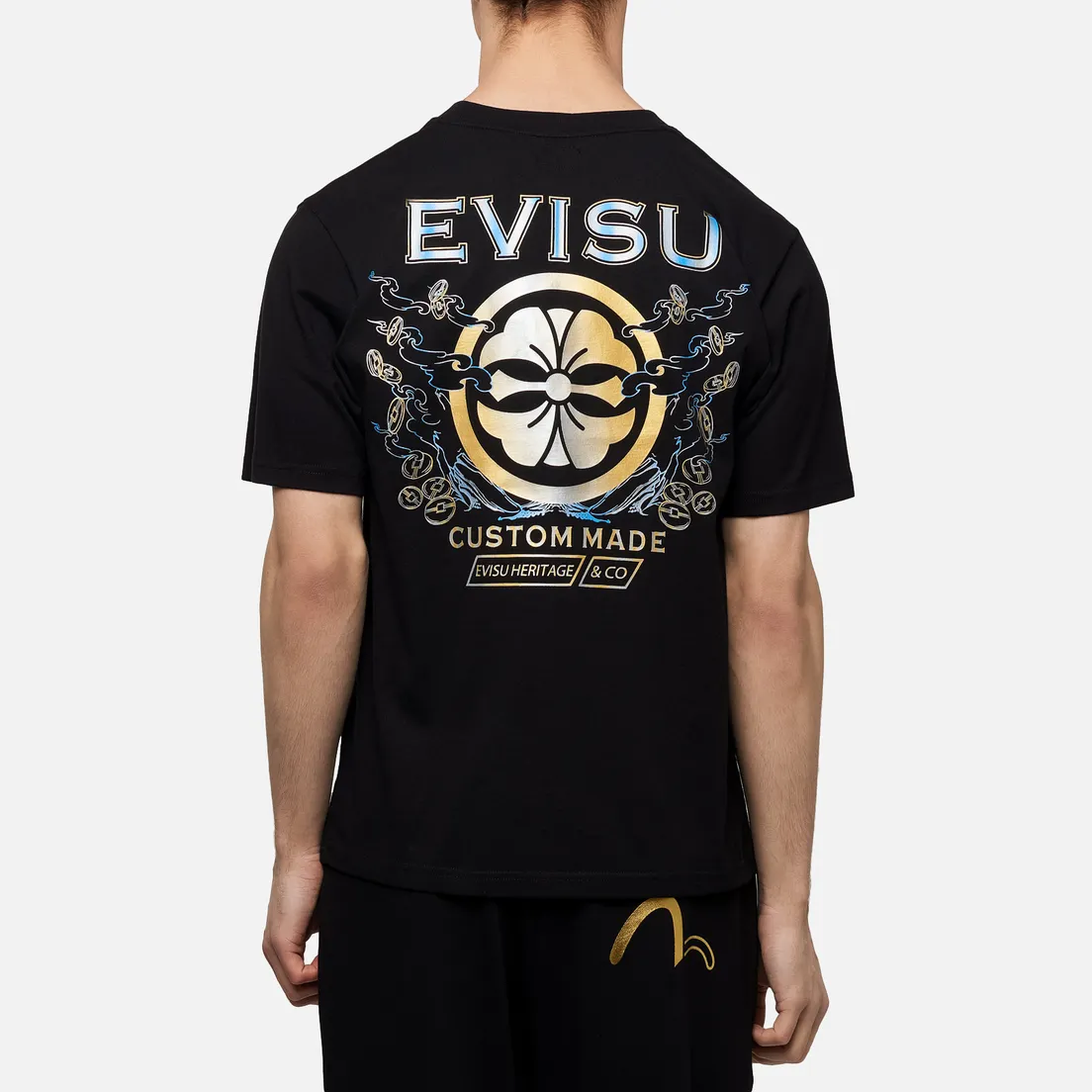 Evisu Мужская футболка Heritage Seagull Karmon Foil Printed