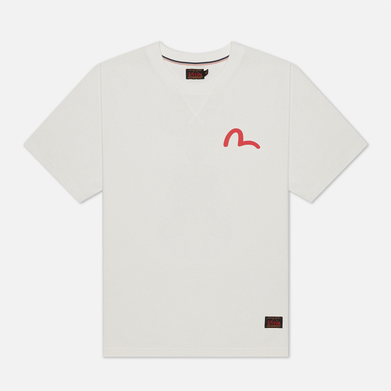 Мужская футболка Evisu Heritage Tiger Flash Graphic Printed Off White