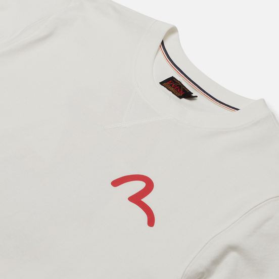 Мужская футболка Evisu Heritage Tiger Flash Graphic Printed Off White